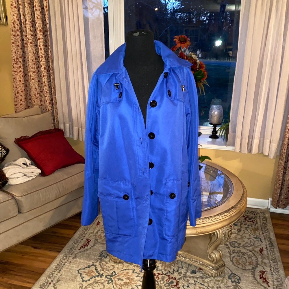 Royal Blue Dennis Basso Raincoat 🌧